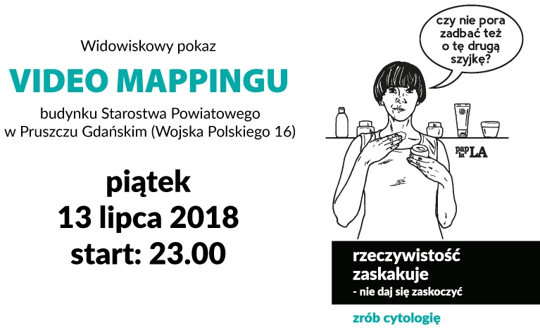 Edukacyjny video mapping w Pruszczu Gdańskim!